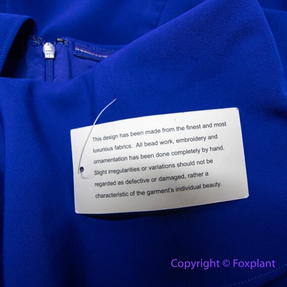 New!  Aidan Mattox royal blue strapless‎ ruffle top, US size 14 - Picture 15 of 16